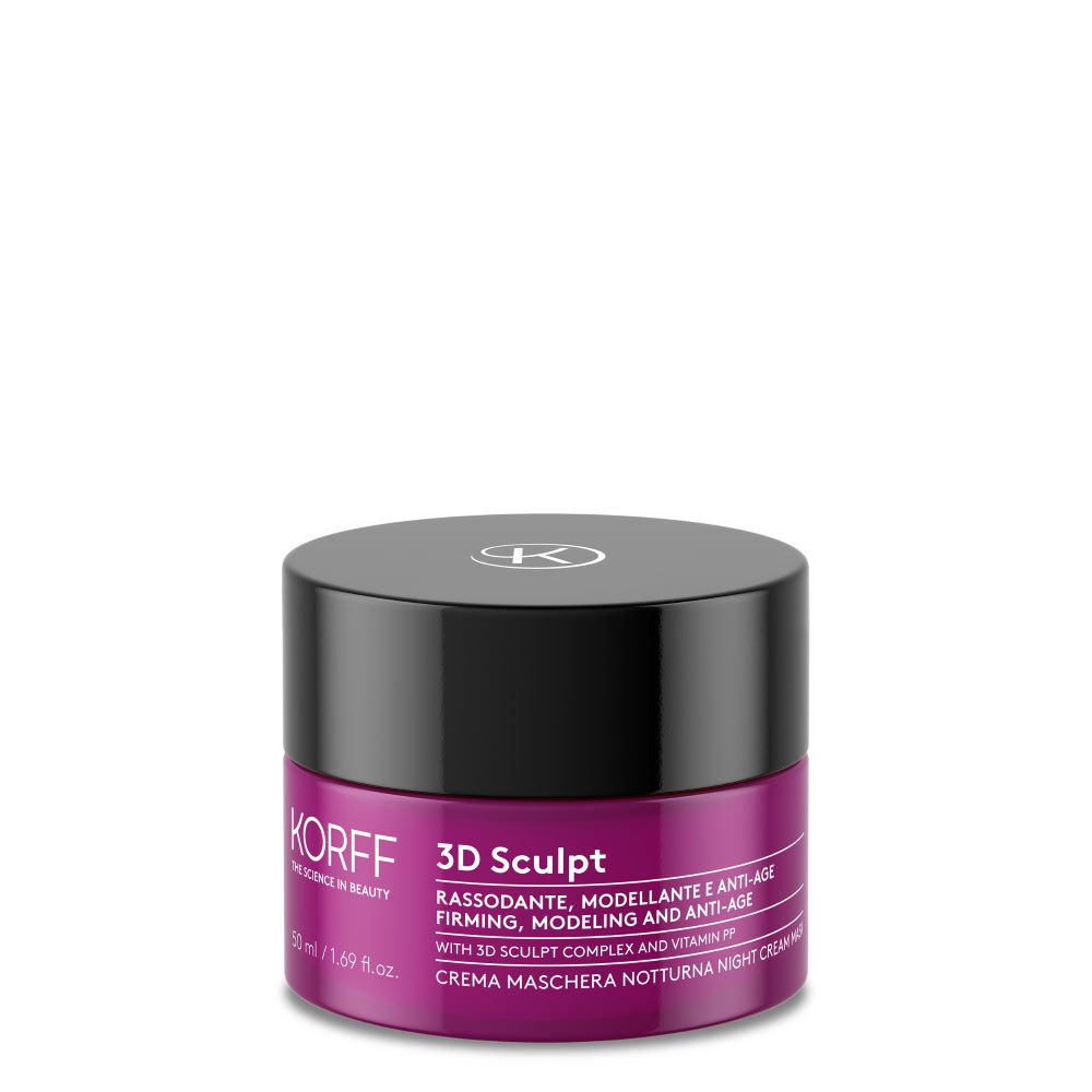 Korff 3D Sculpt Crema Maschera Notturna - Crema Notte Rassodante Per Viso E Collo - 50 Ml